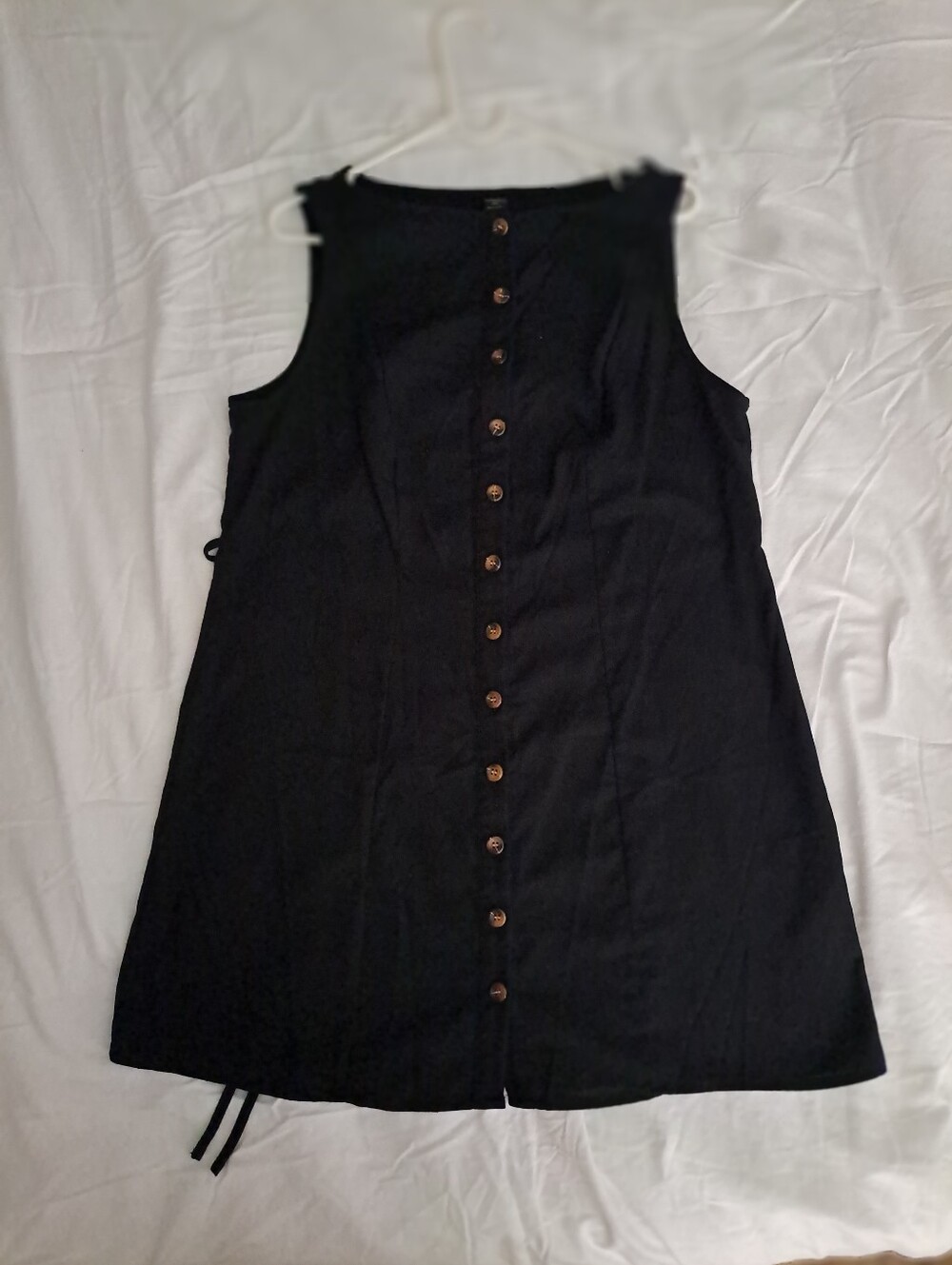 Black Button-Front Dress